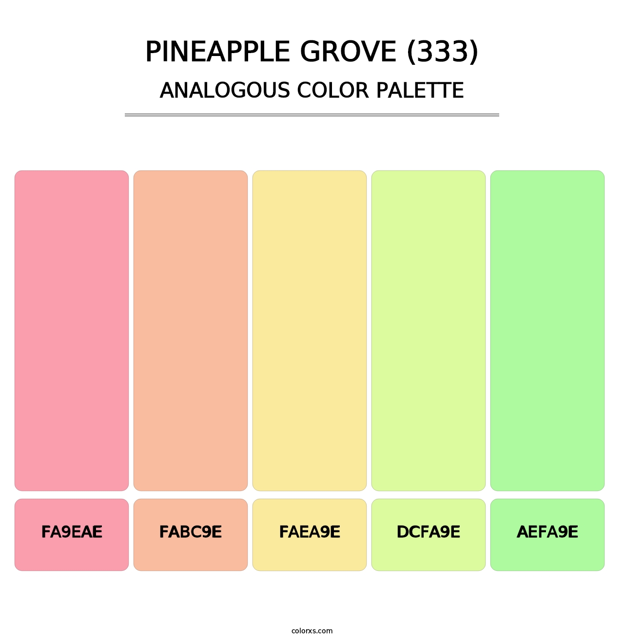Pineapple Grove (333) - Analogous Color Palette