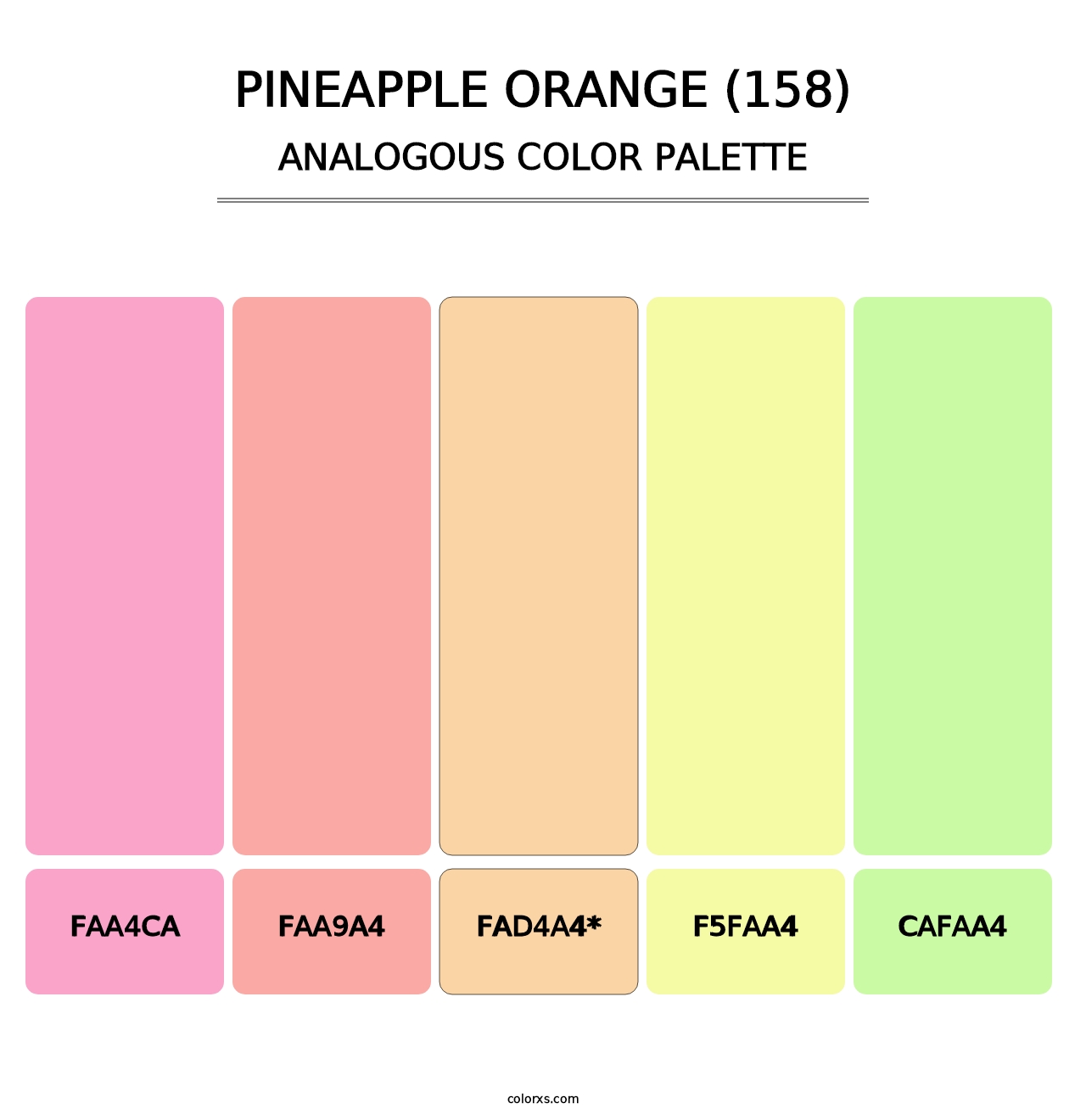 Pineapple Orange (158) - Analogous Color Palette