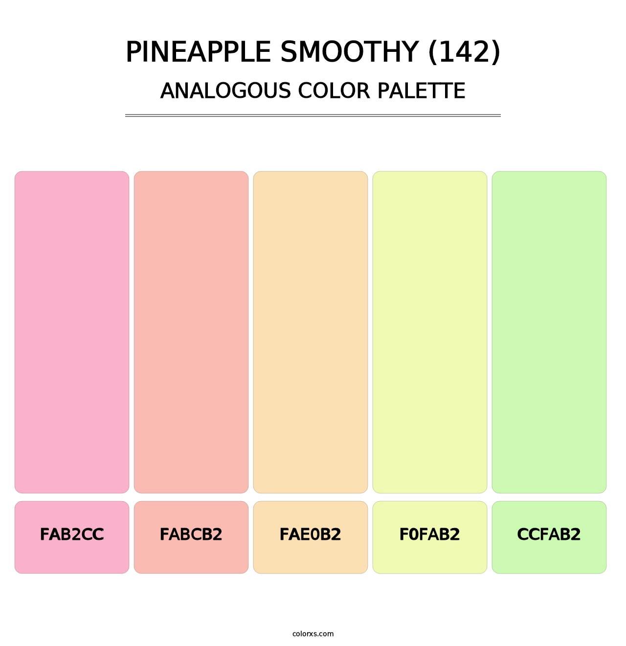 Pineapple Smoothy (142) - Analogous Color Palette