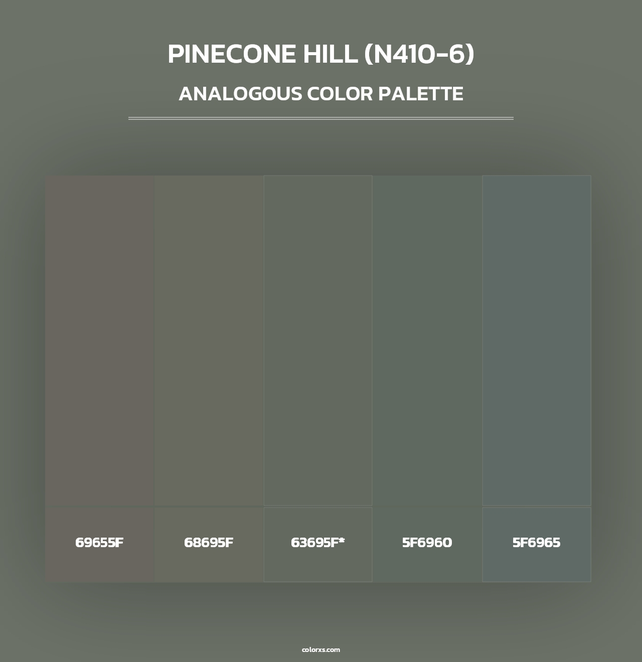 Pinecone Hill (N410-6) - Analogous Color Palette