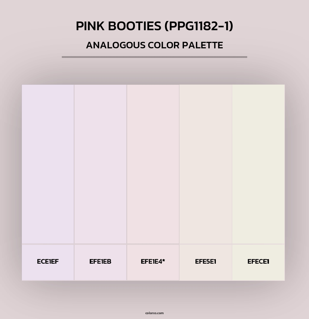 Pink Booties (PPG1182-1) - Analogous Color Palette