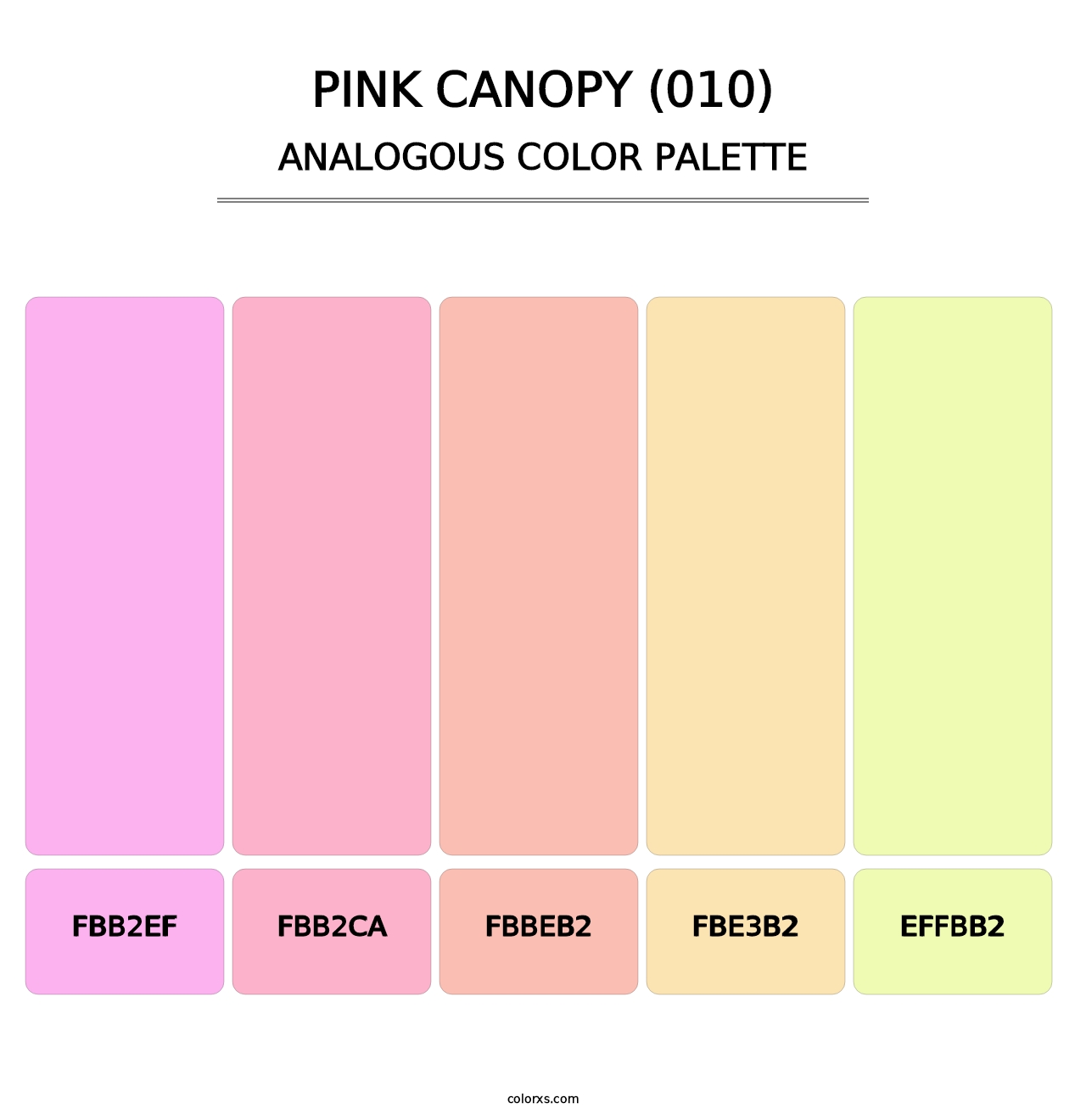 Pink Canopy (010) - Analogous Color Palette