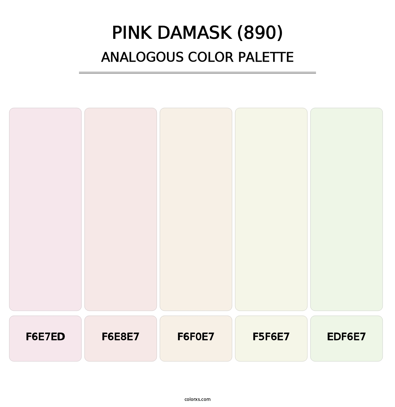 Pink Damask (890) - Analogous Color Palette