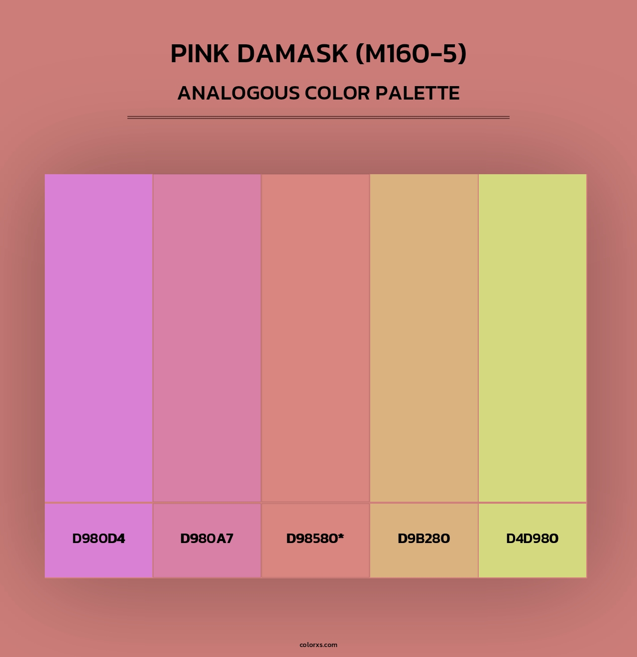 Pink Damask (M160-5) - Analogous Color Palette