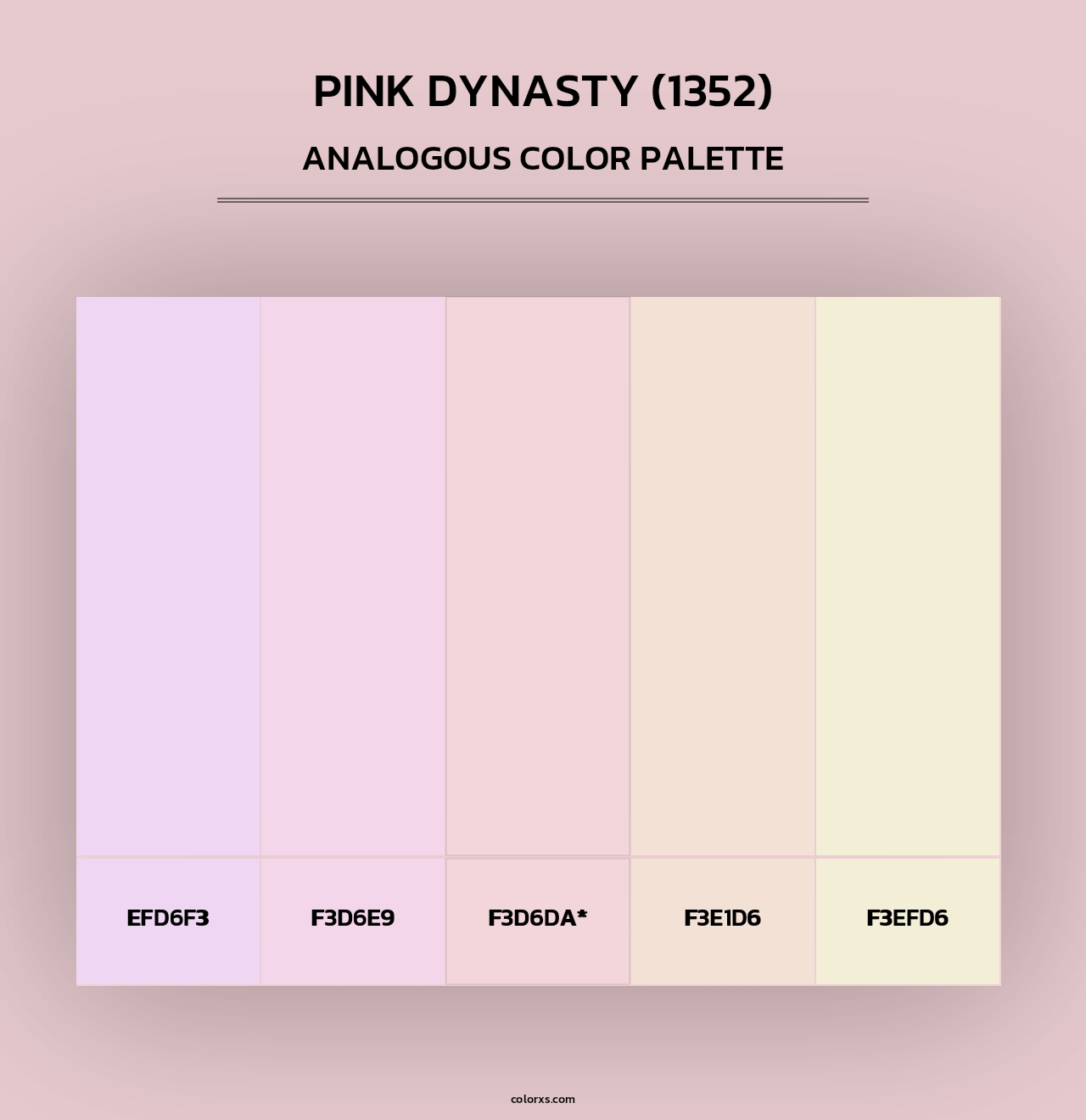 Pink Dynasty (1352) - Analogous Color Palette