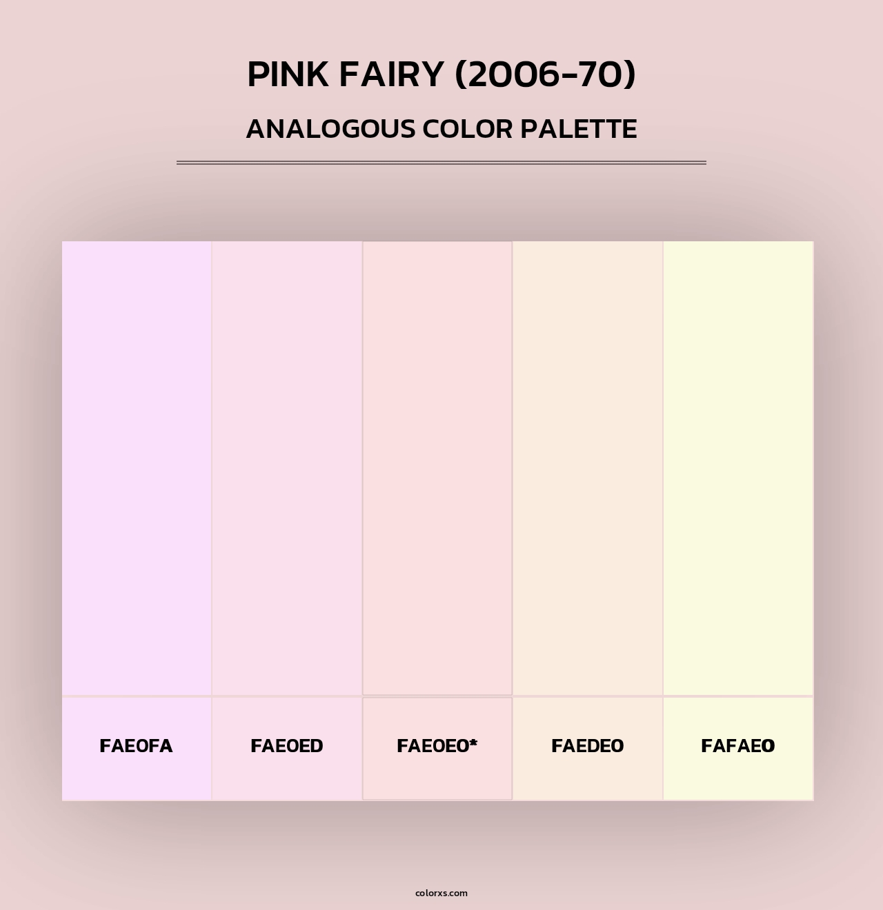 Pink Fairy (2006-70) - Analogous Color Palette