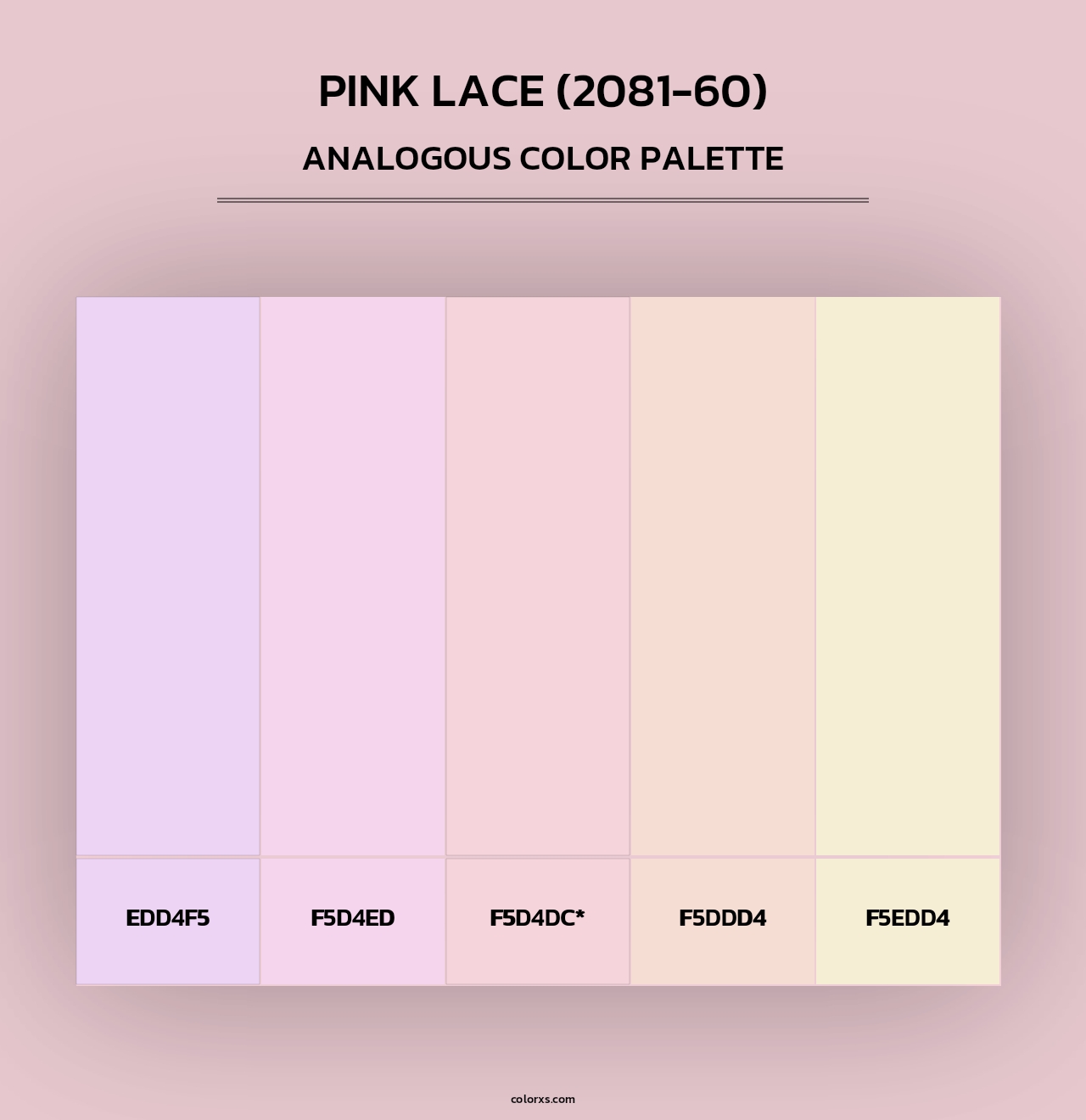 Pink Lace (2081-60) - Analogous Color Palette