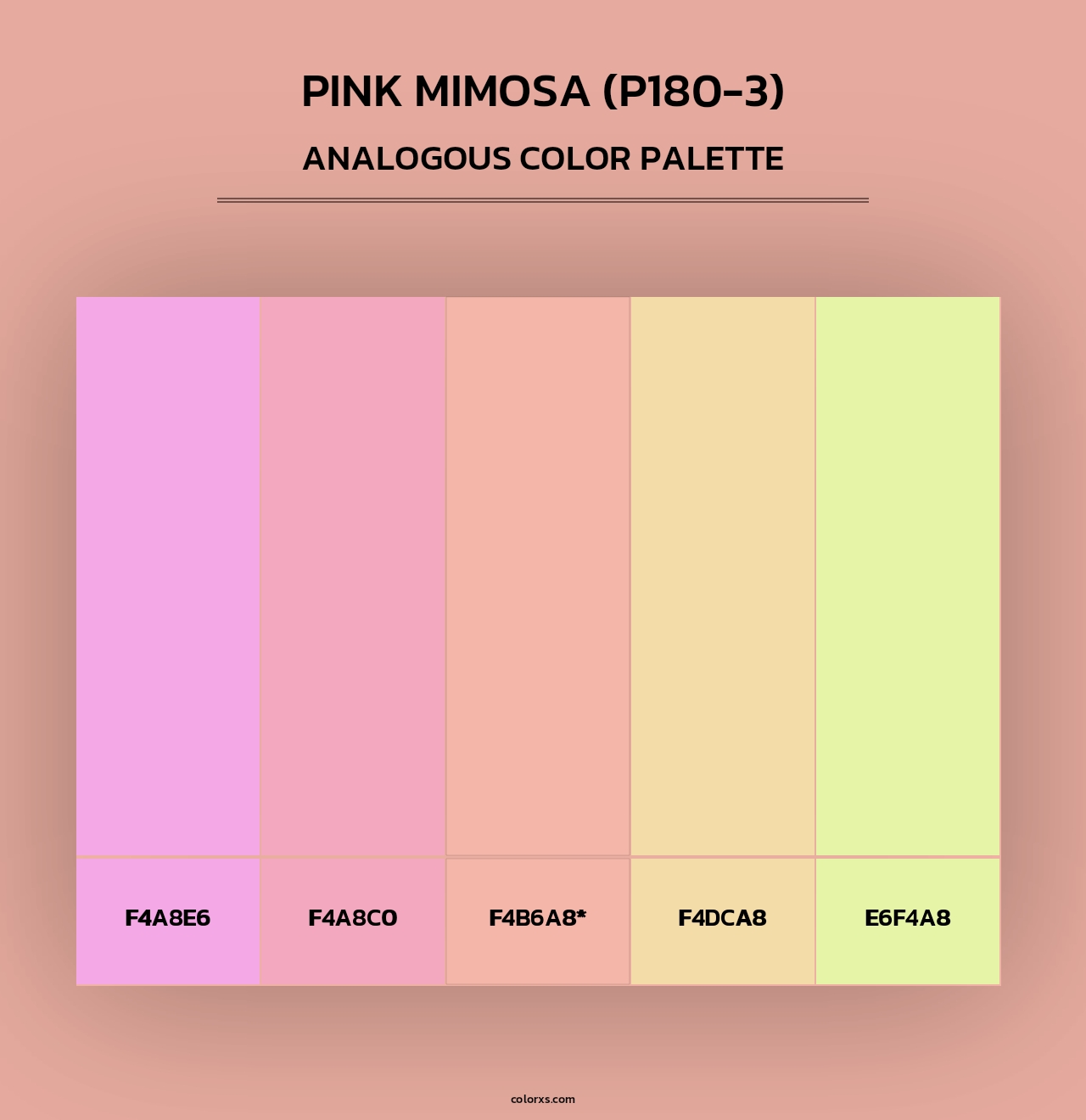Pink Mimosa (P180-3) - Analogous Color Palette