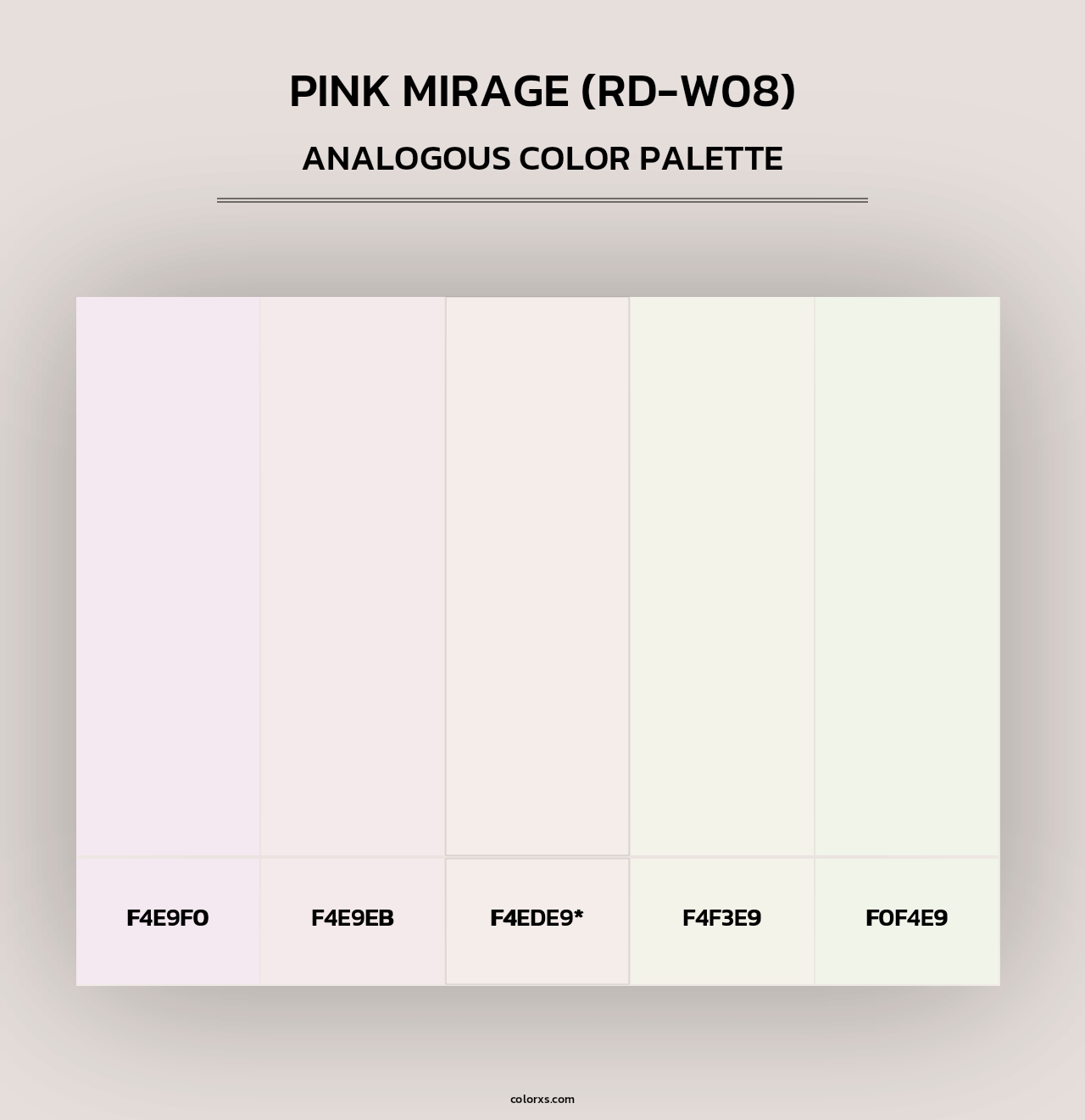 Pink Mirage (RD-W08) - Analogous Color Palette