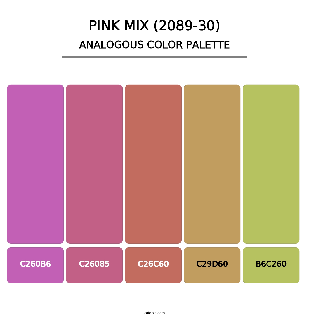Pink Mix (2089-30) - Analogous Color Palette