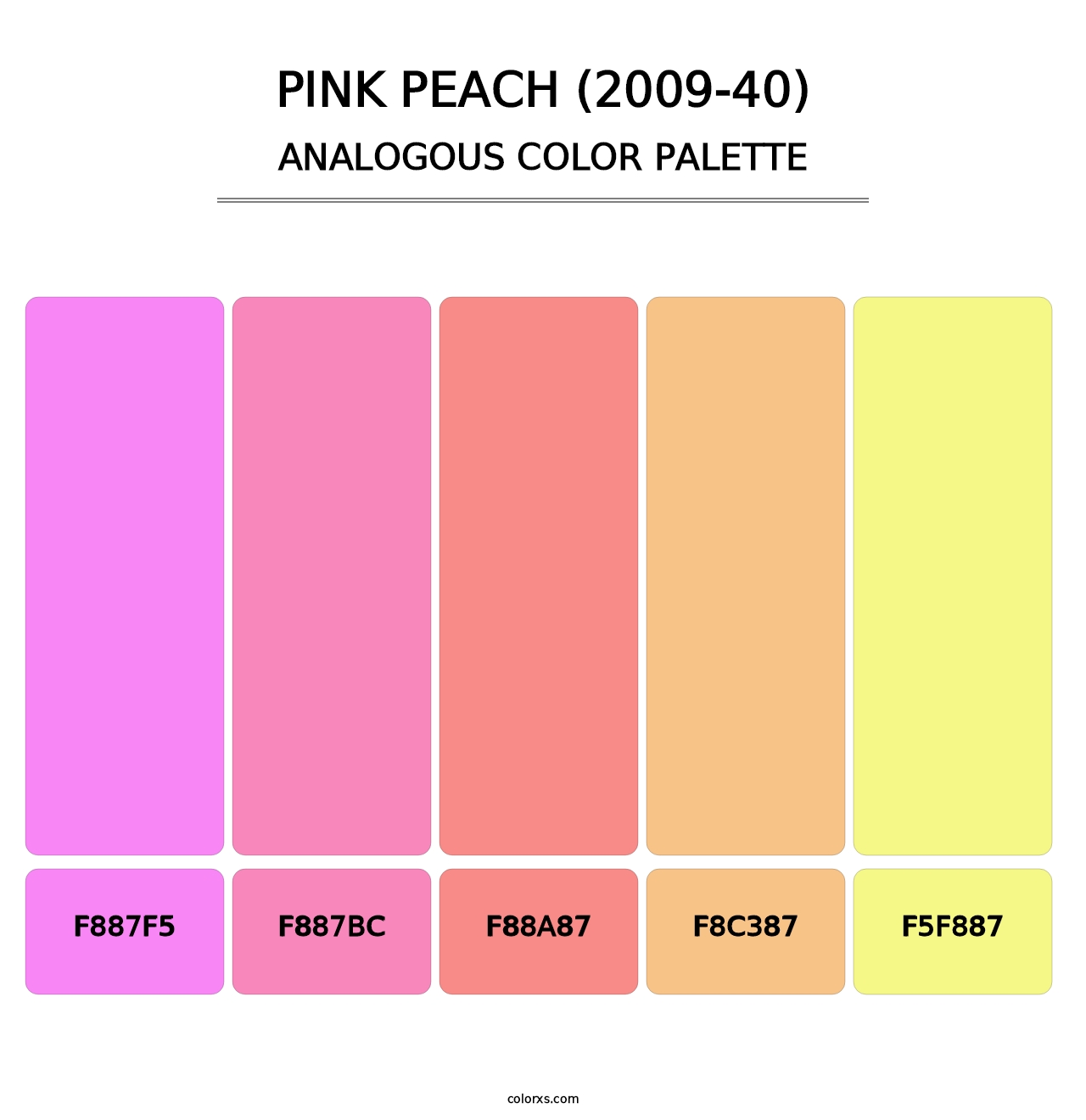 Pink Peach (2009-40) - Analogous Color Palette