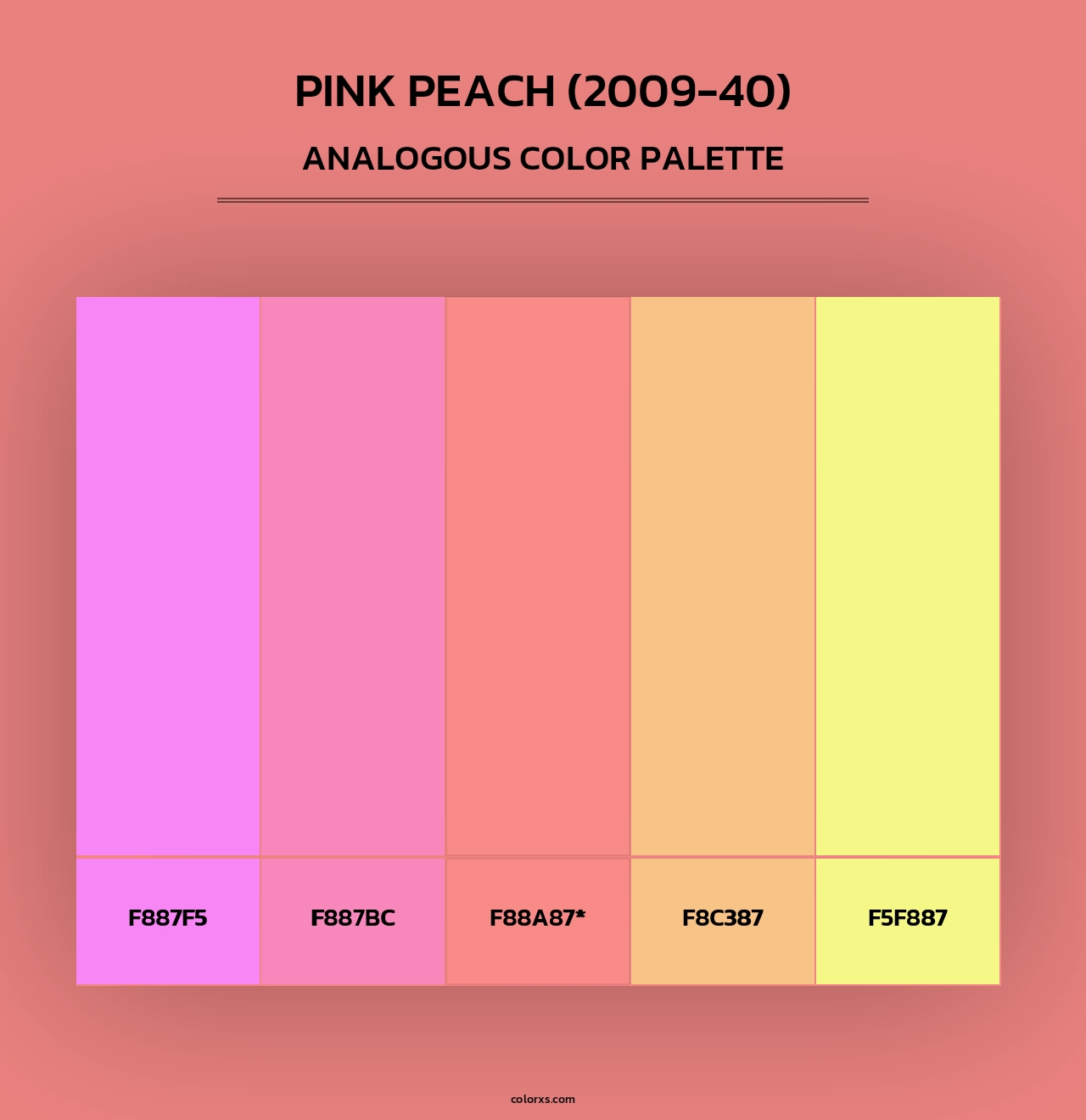 Pink Peach (2009-40) - Analogous Color Palette