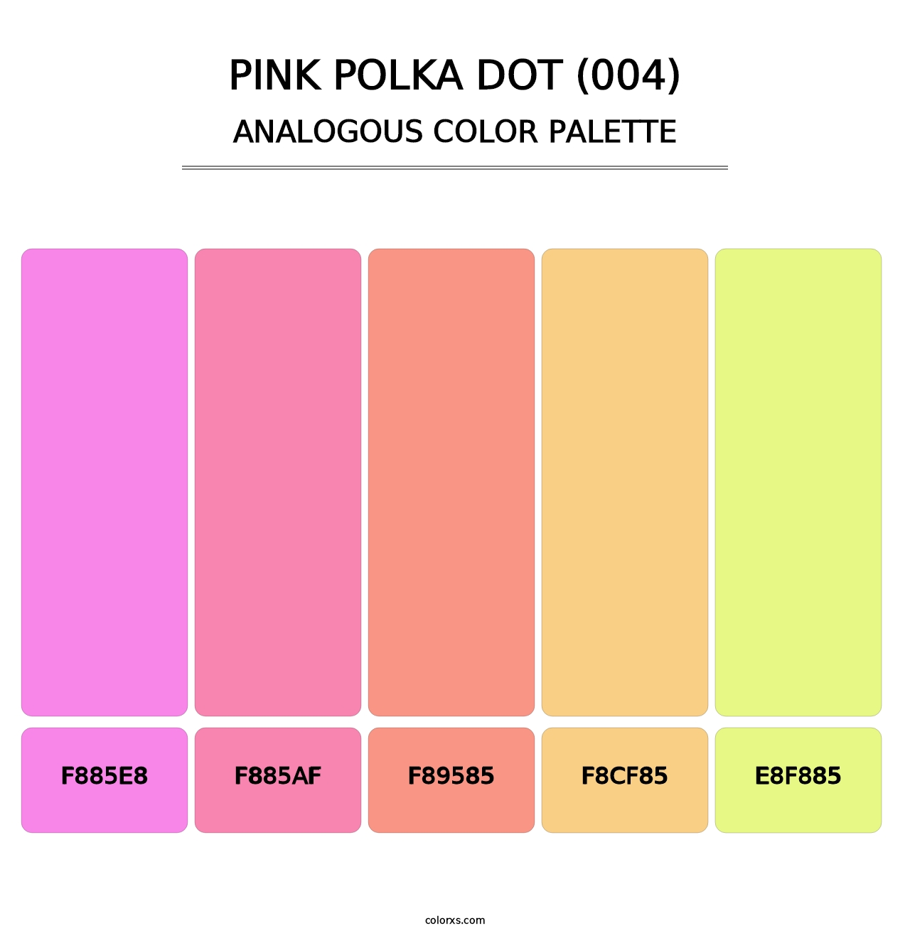 Pink Polka Dot (004) - Analogous Color Palette