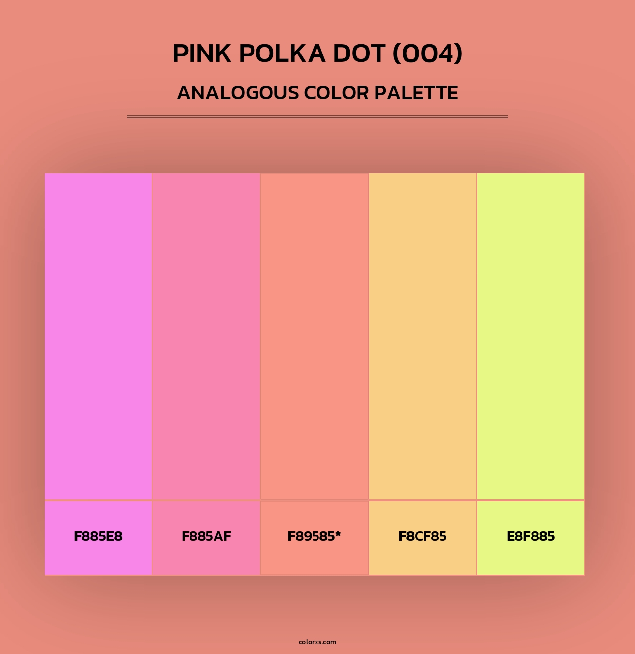 Pink Polka Dot (004) - Analogous Color Palette