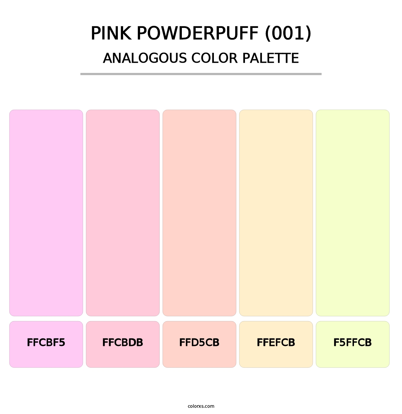 Pink Powderpuff (001) - Analogous Color Palette