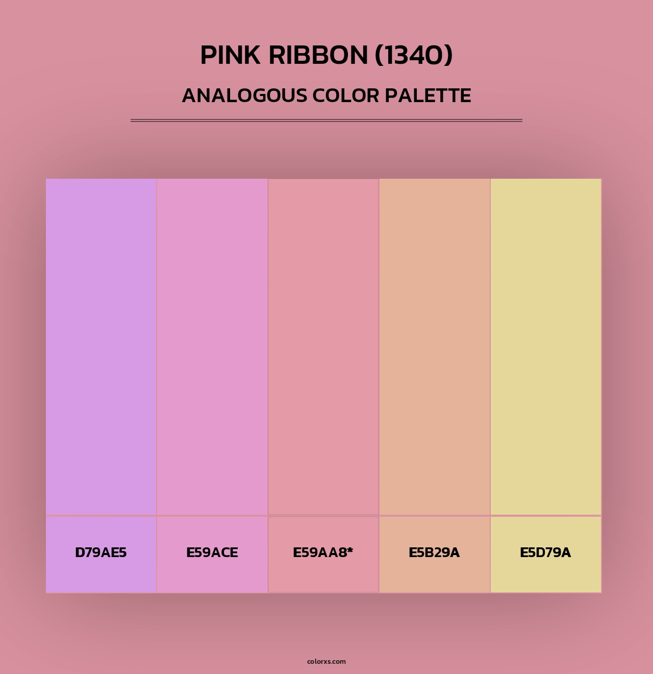 Pink Ribbon (1340) - Analogous Color Palette