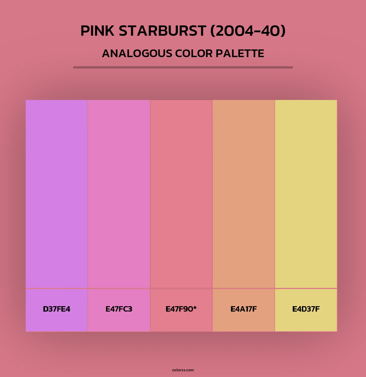 Pink Starburst (2004-40) - Analogous Color Palette
