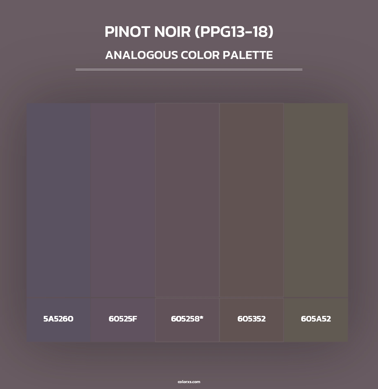 Pinot Noir (PPG13-18) - Analogous Color Palette
