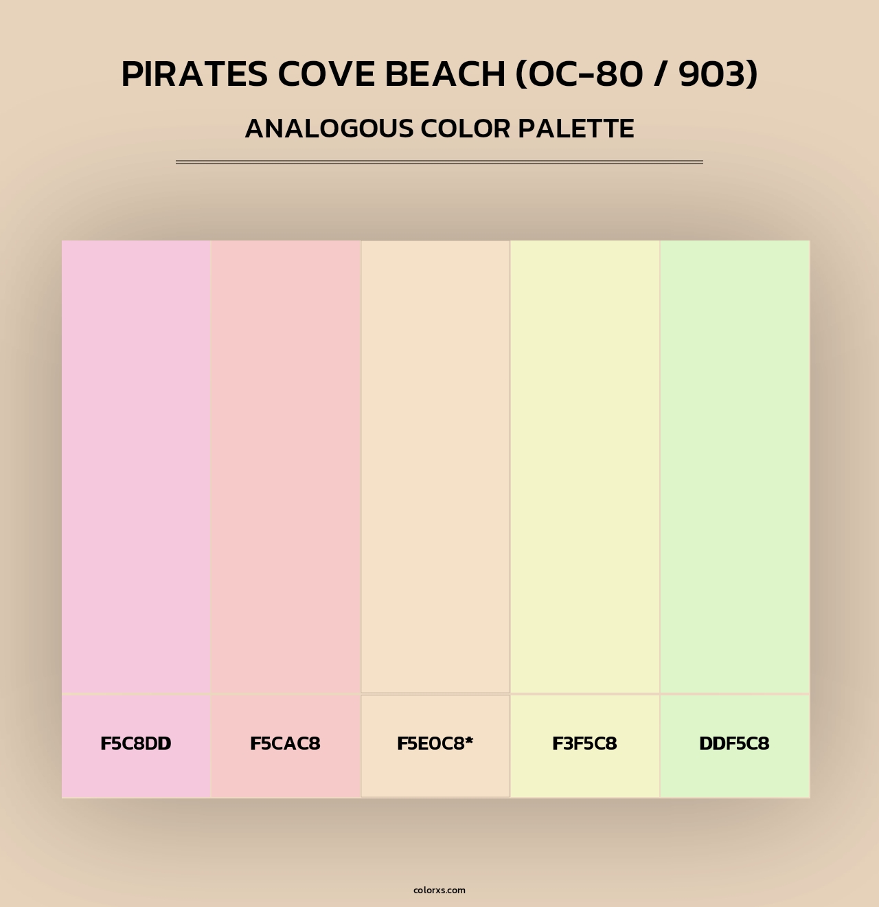 Pirates Cove Beach (OC-80 / 903) - Analogous Color Palette