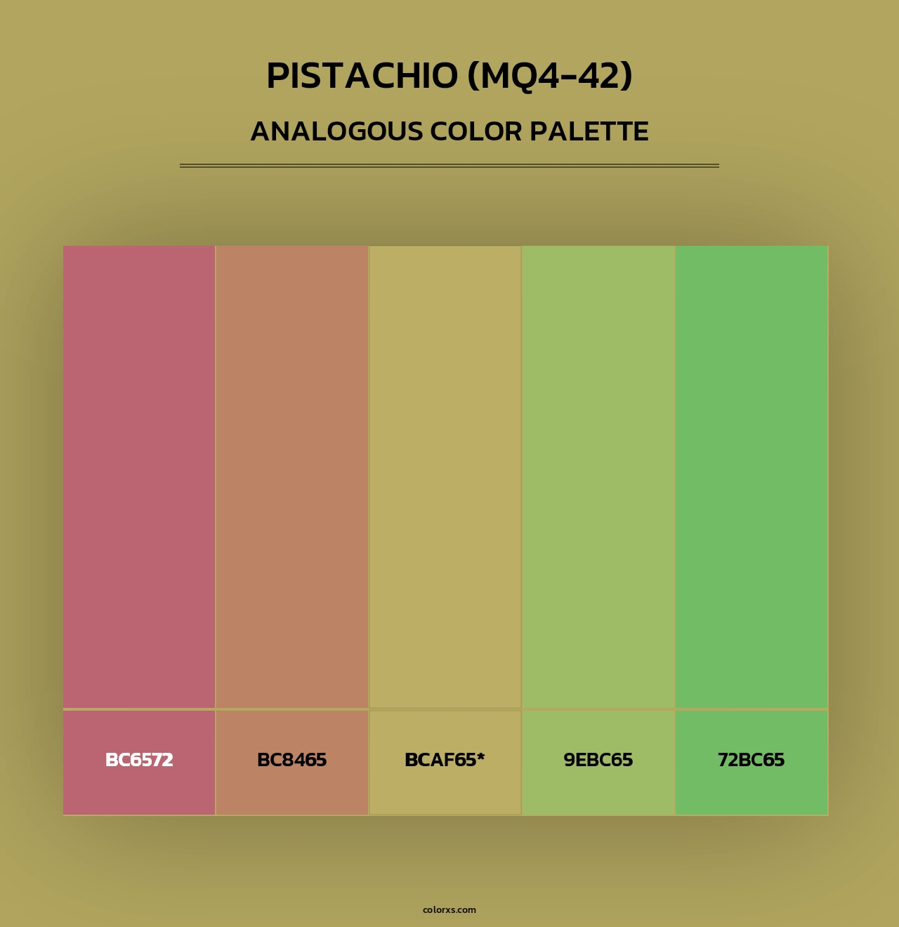 Pistachio (MQ4-42) - Analogous Color Palette