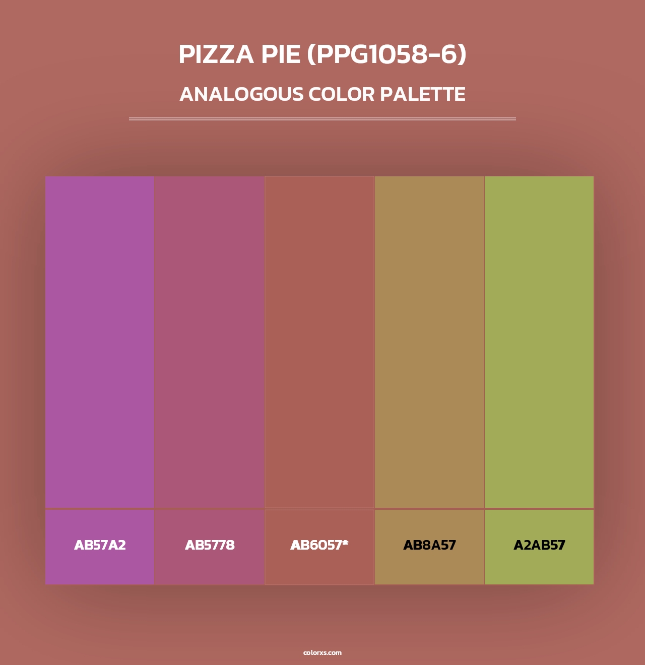 Pizza Pie (PPG1058-6) - Analogous Color Palette