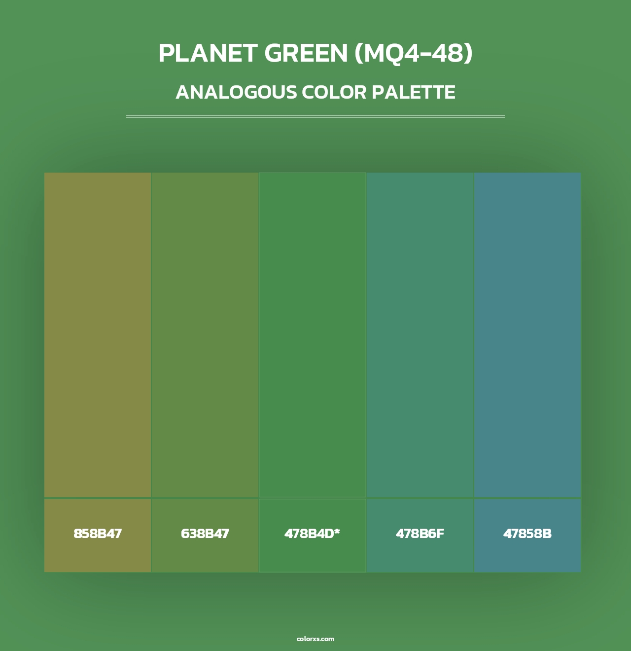 Planet Green (MQ4-48) - Analogous Color Palette