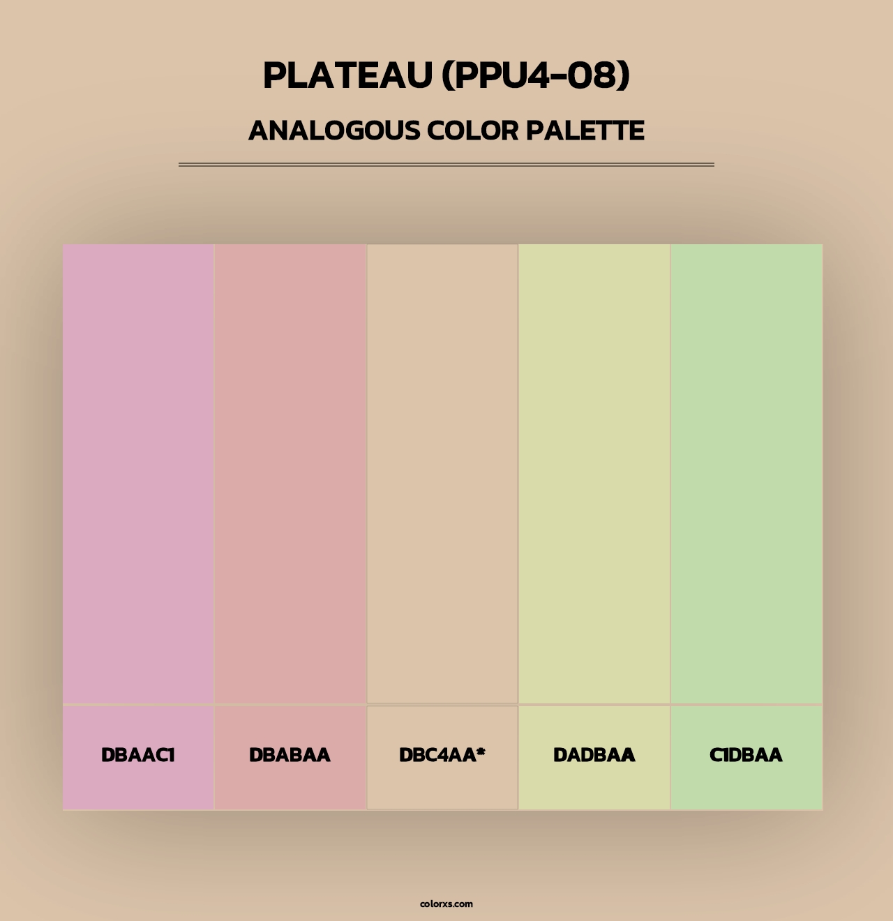 Plateau (PPU4-08) - Analogous Color Palette