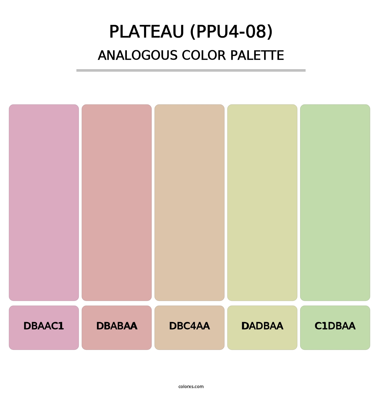 Plateau (PPU4-08) - Analogous Color Palette