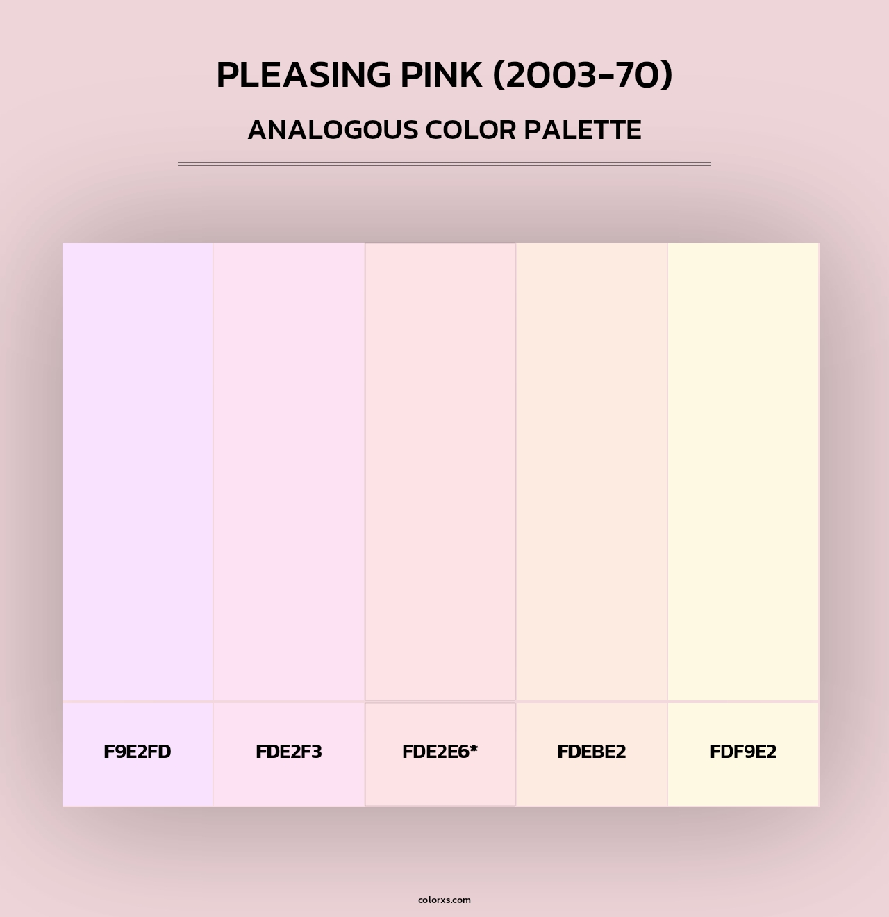 Pleasing Pink (2003-70) - Analogous Color Palette