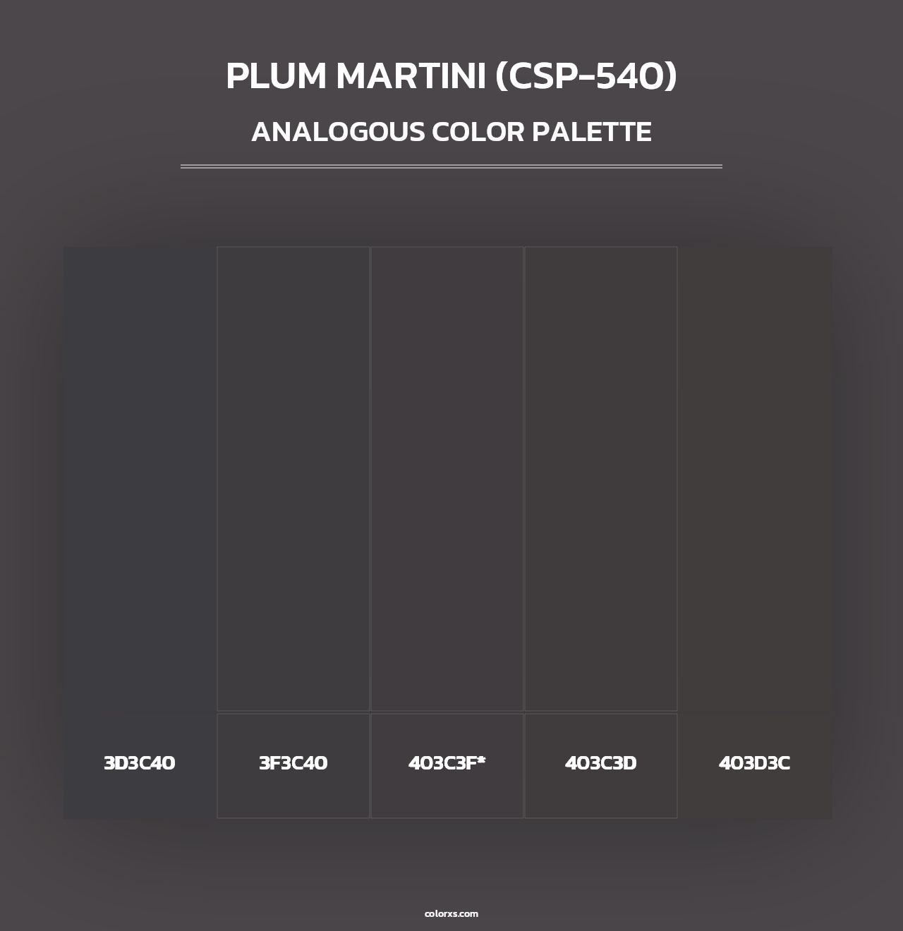 Plum Martini (CSP-540) - Analogous Color Palette