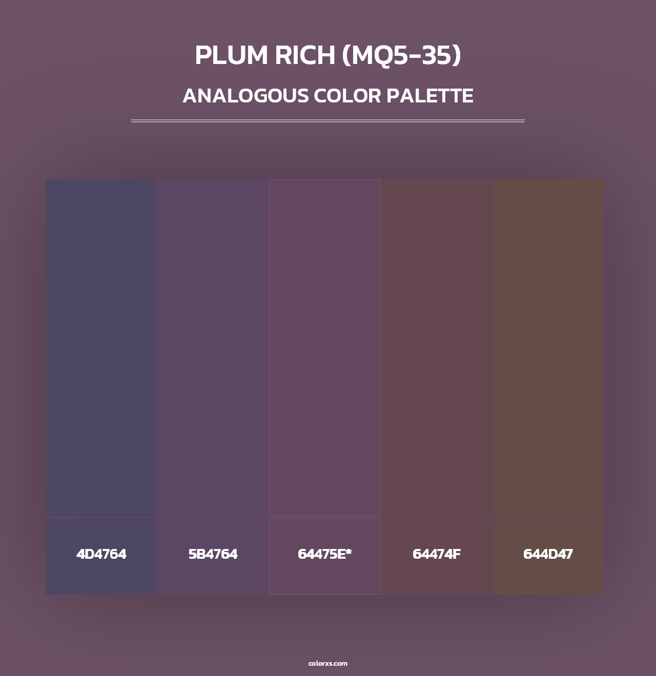 Plum Rich (MQ5-35) - Analogous Color Palette