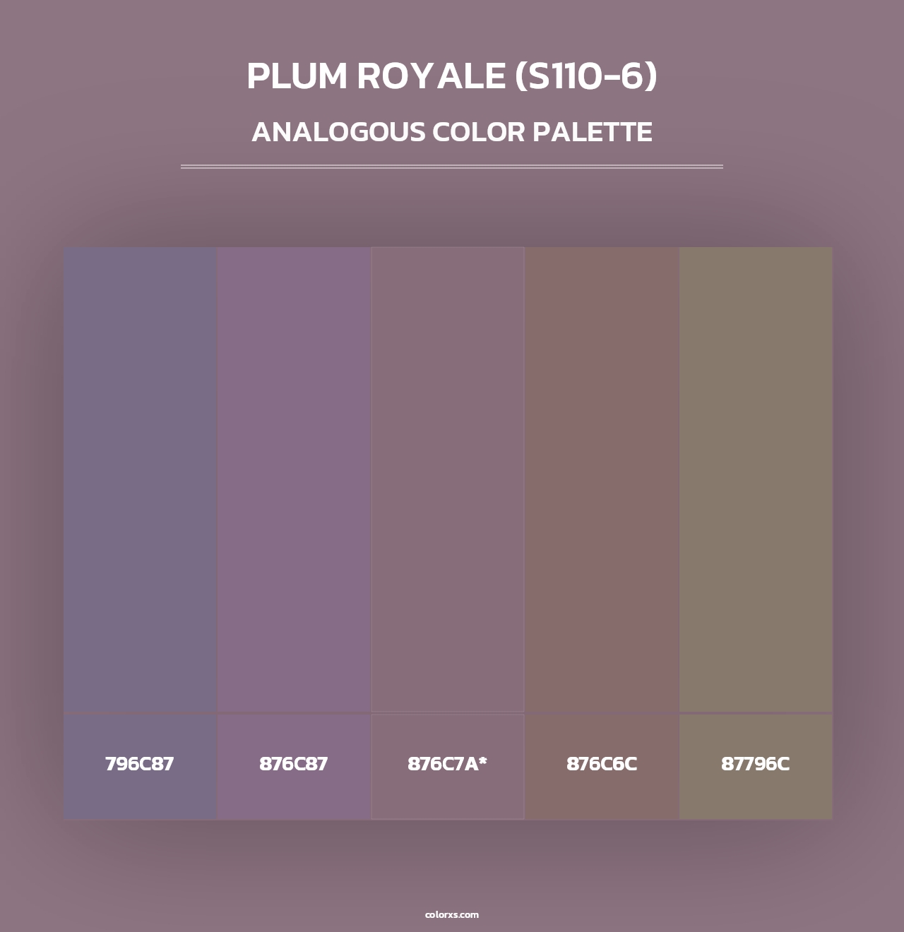 Plum Royale (S110-6) - Analogous Color Palette