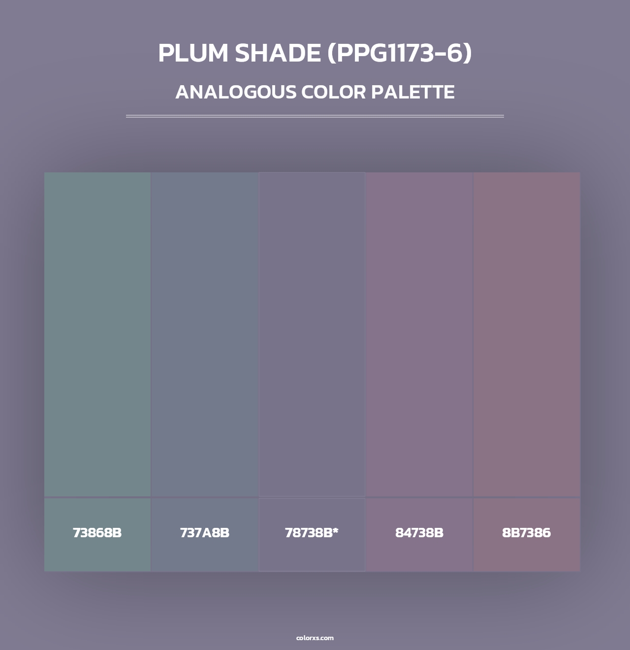 Plum Shade (PPG1173-6) - Analogous Color Palette