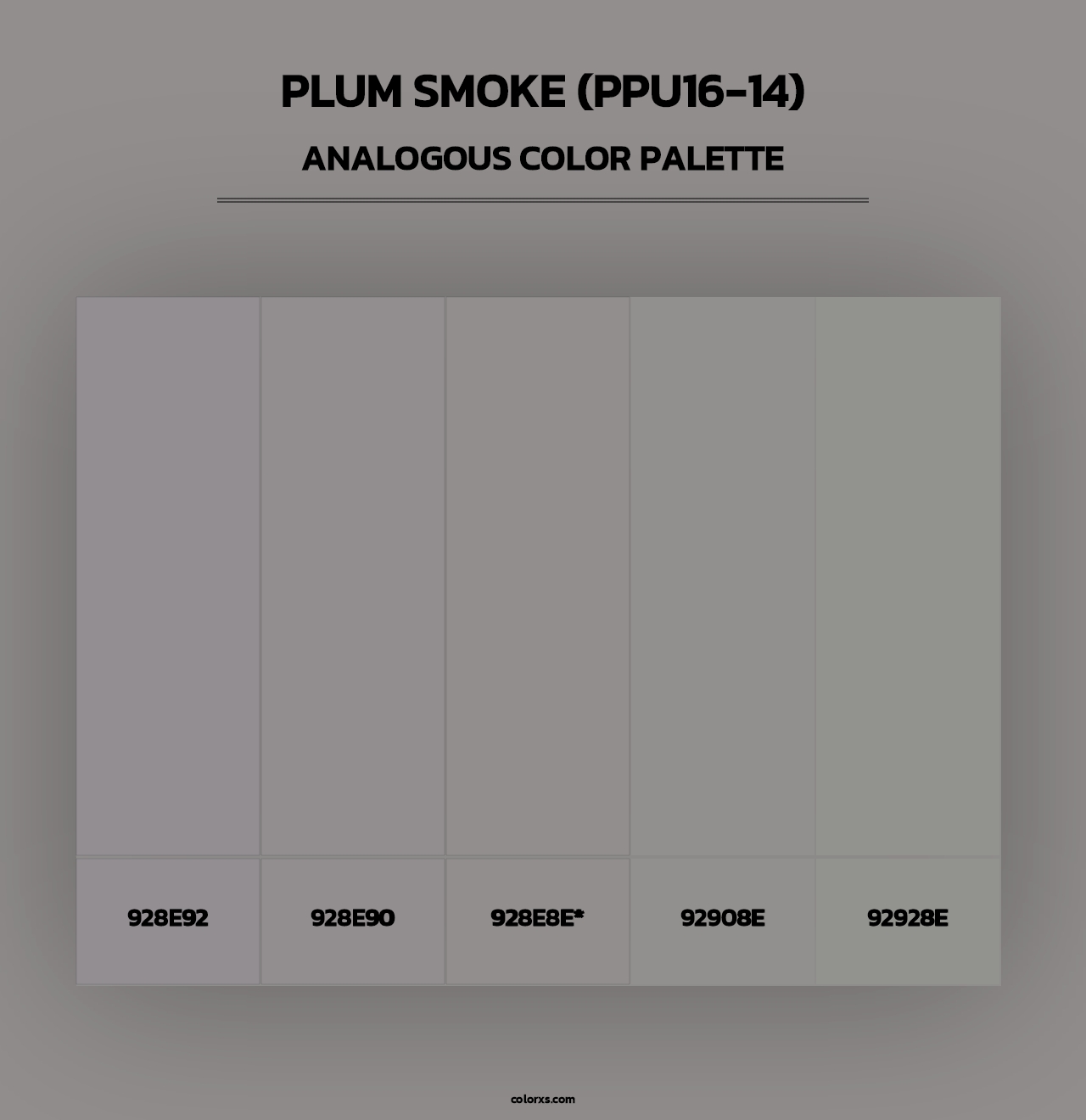 Plum Smoke (PPU16-14) - Analogous Color Palette