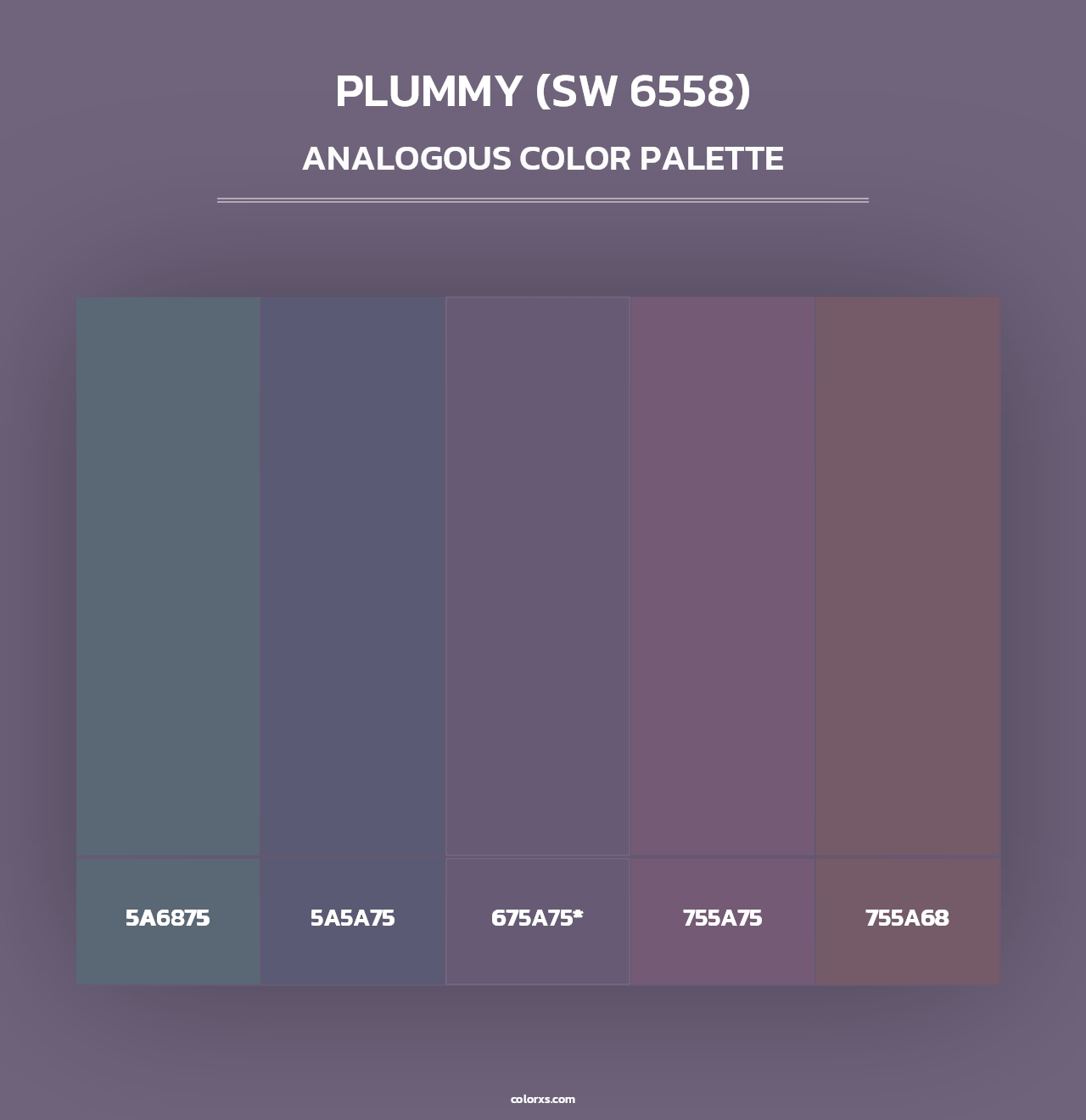 Plummy (SW 6558) - Analogous Color Palette