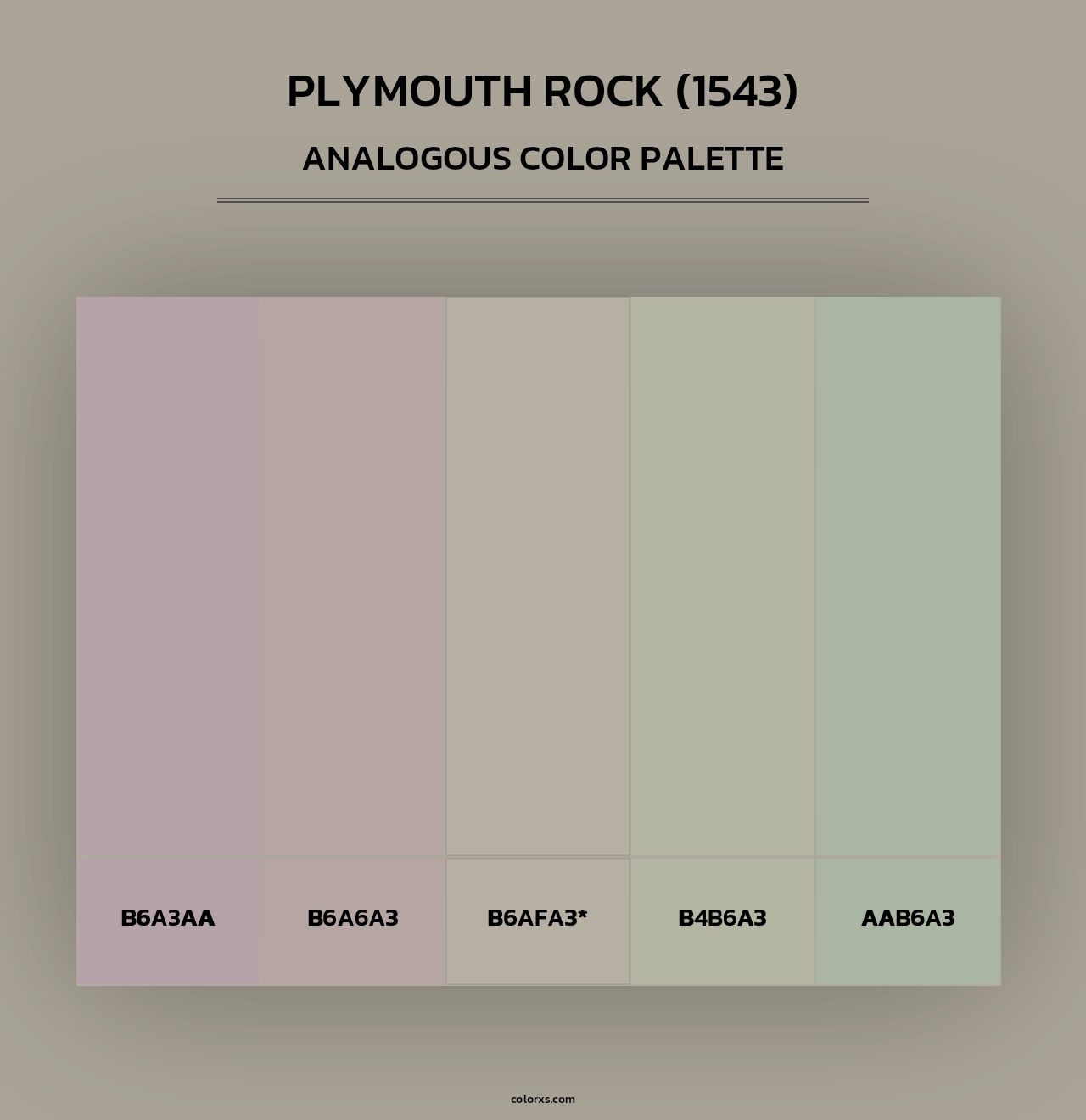 Plymouth Rock (1543) - Analogous Color Palette