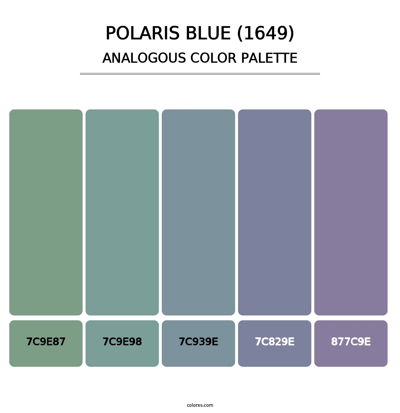 Polaris Blue (1649) - Analogous Color Palette