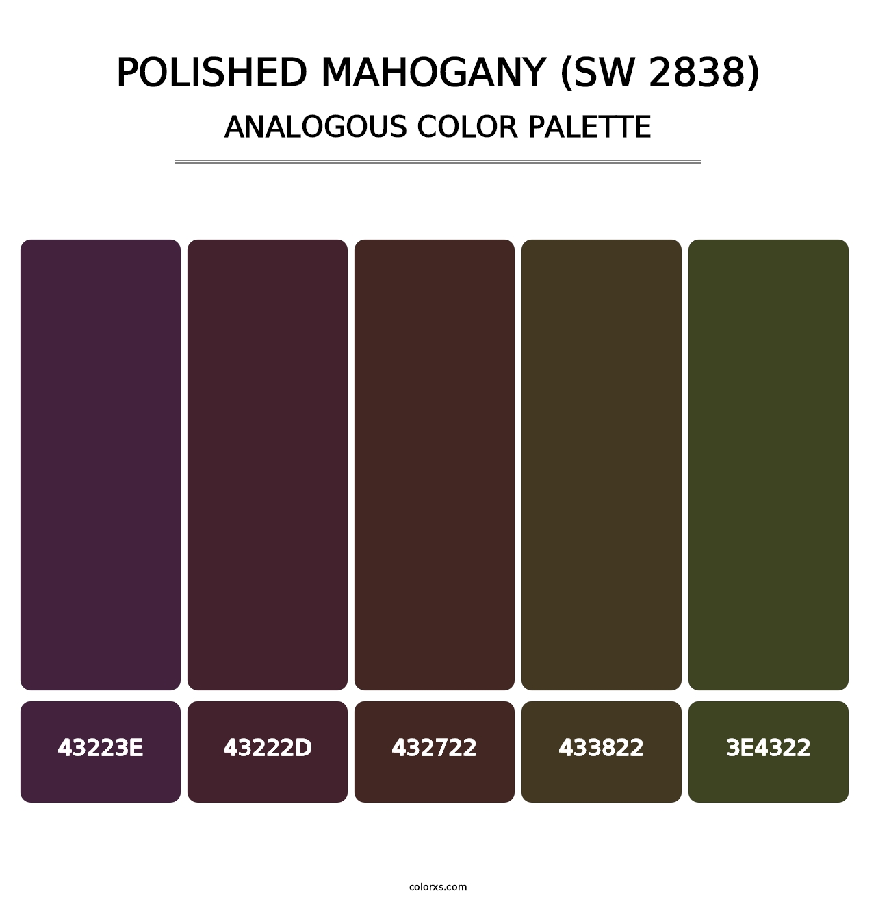 Polished Mahogany (SW 2838) - Analogous Color Palette