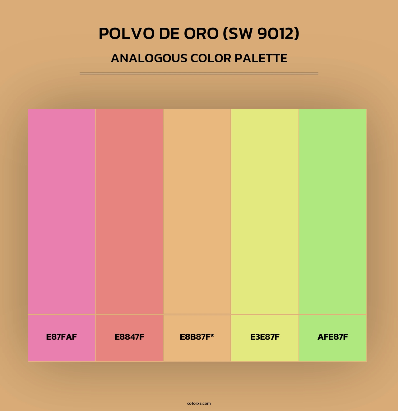 Polvo de Oro (SW 9012) - Analogous Color Palette
