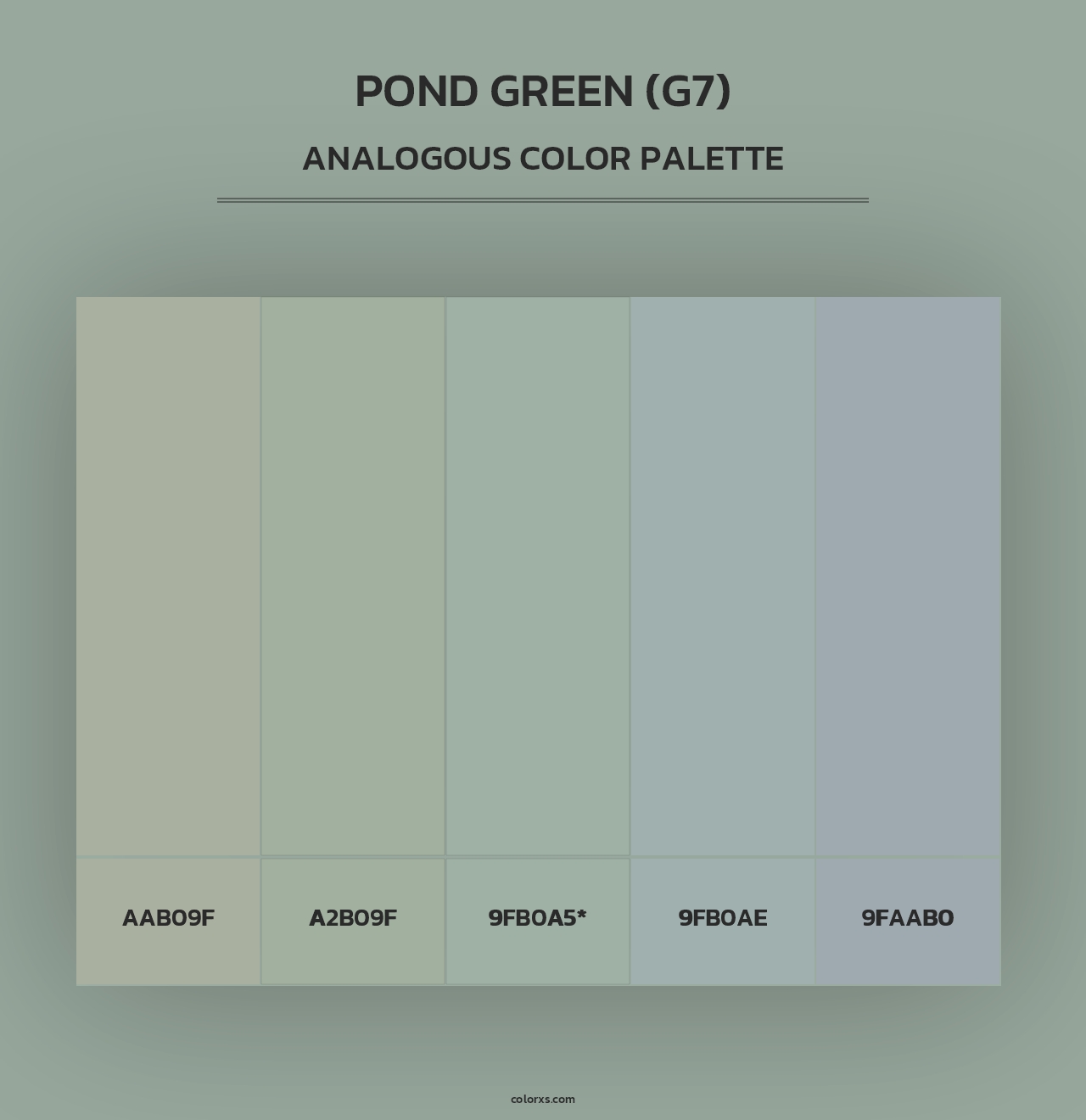 Pond Green (G7) - Analogous Color Palette