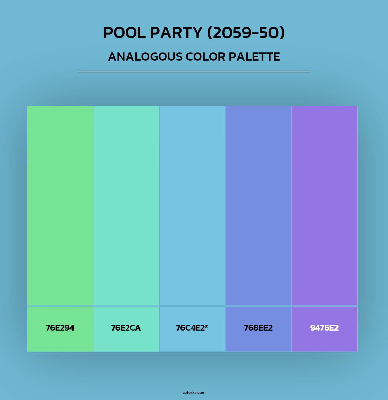 Pool Party (2059-50) - Analogous Color Palette