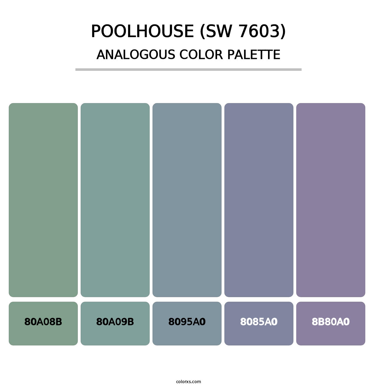 Poolhouse (SW 7603) - Analogous Color Palette