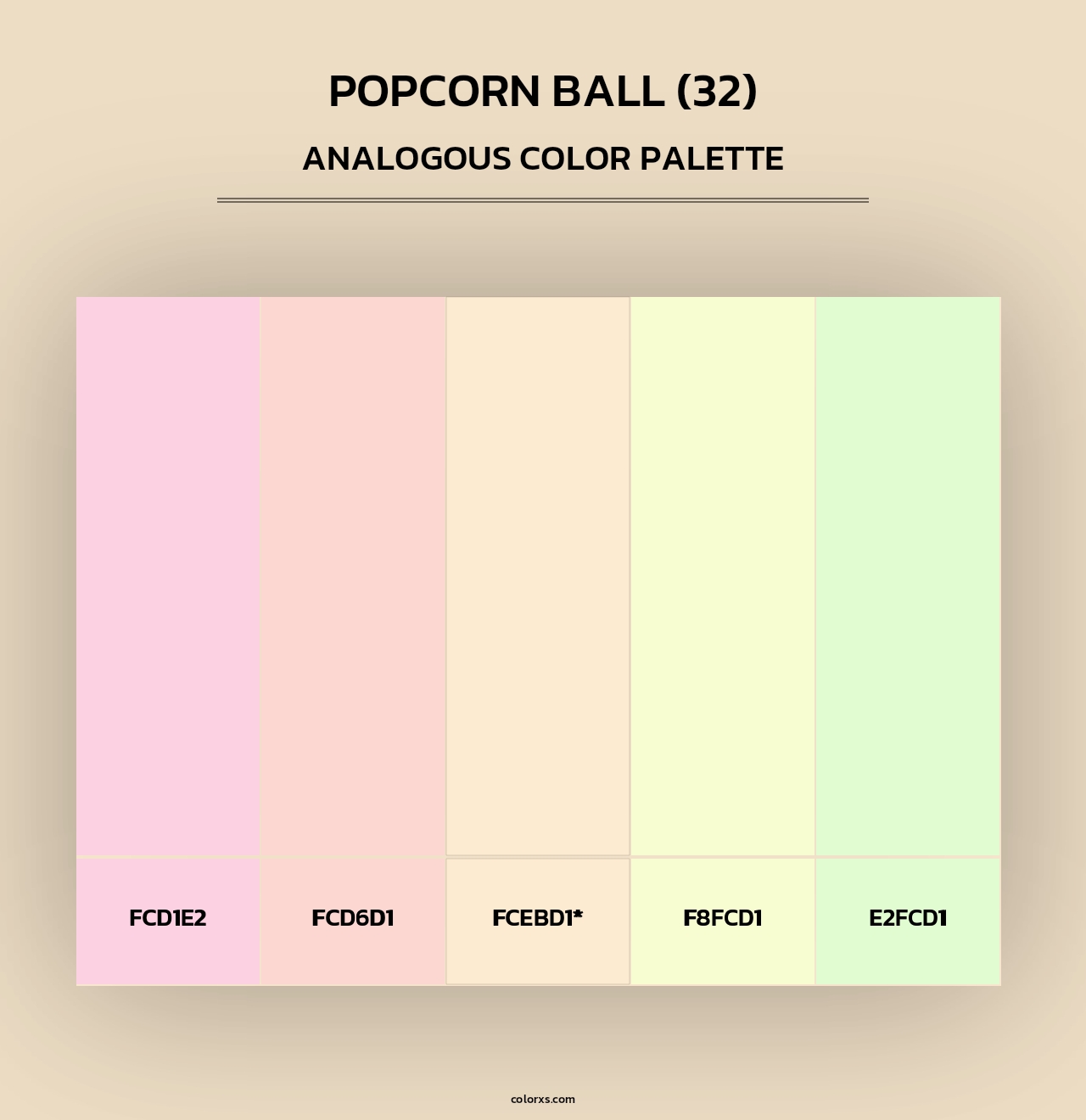 Popcorn Ball (32) - Analogous Color Palette