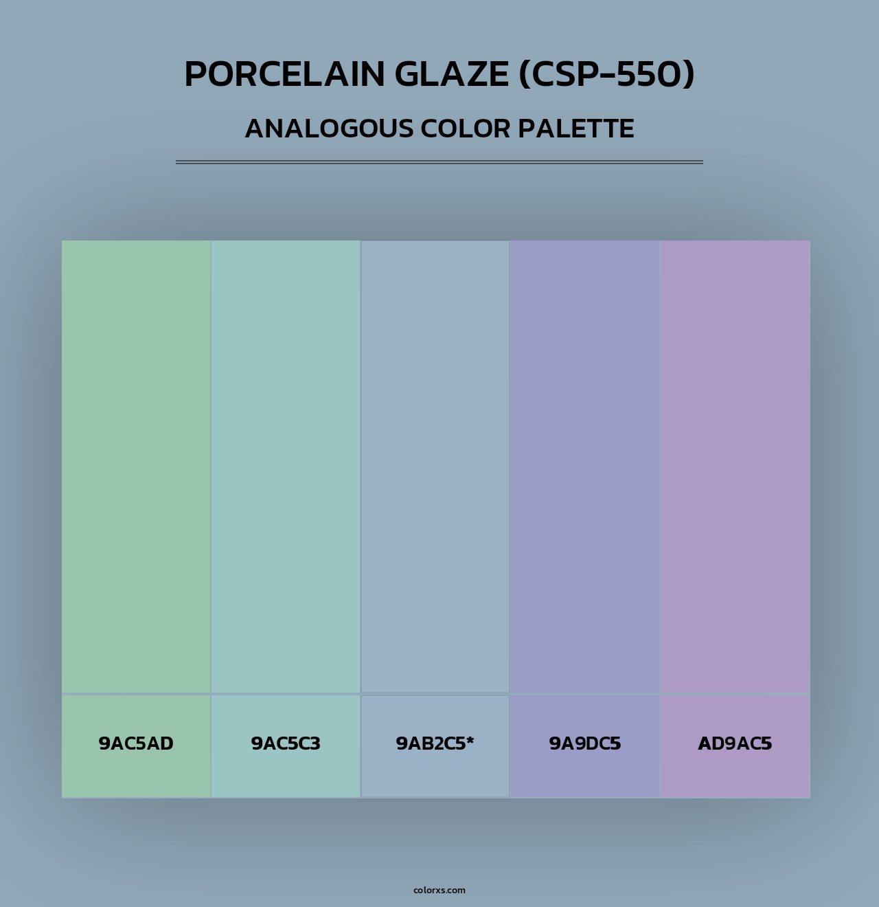 Porcelain Glaze (CSP-550) - Analogous Color Palette