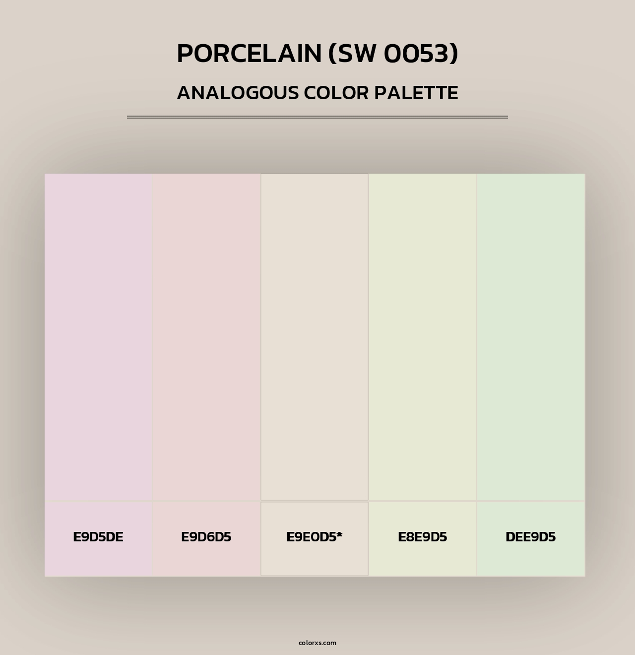Porcelain (SW 0053) - Analogous Color Palette