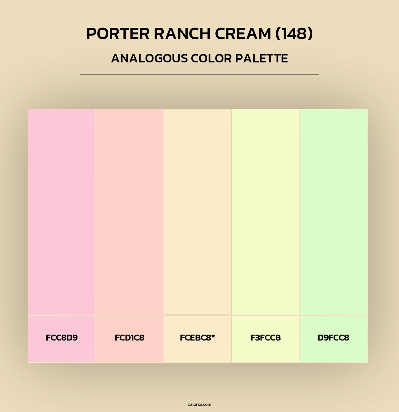 Porter Ranch Cream (148) - Analogous Color Palette