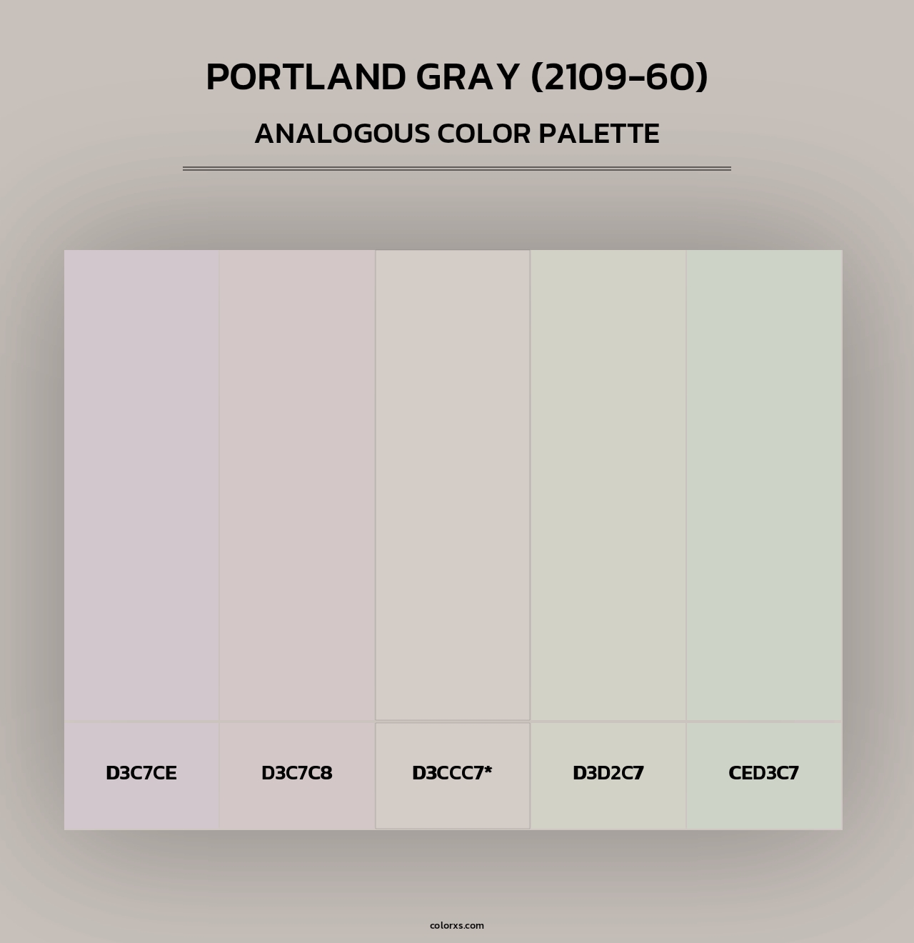 Portland Gray (2109-60) - Analogous Color Palette