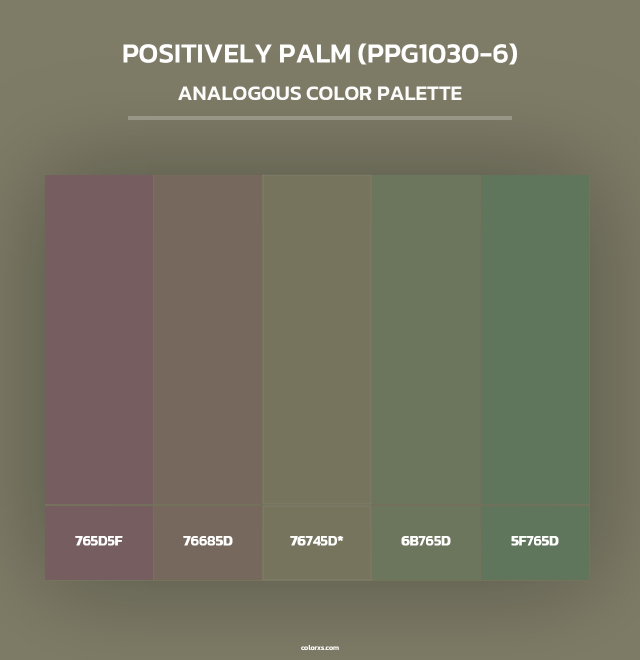 Positively Palm (PPG1030-6) - Analogous Color Palette