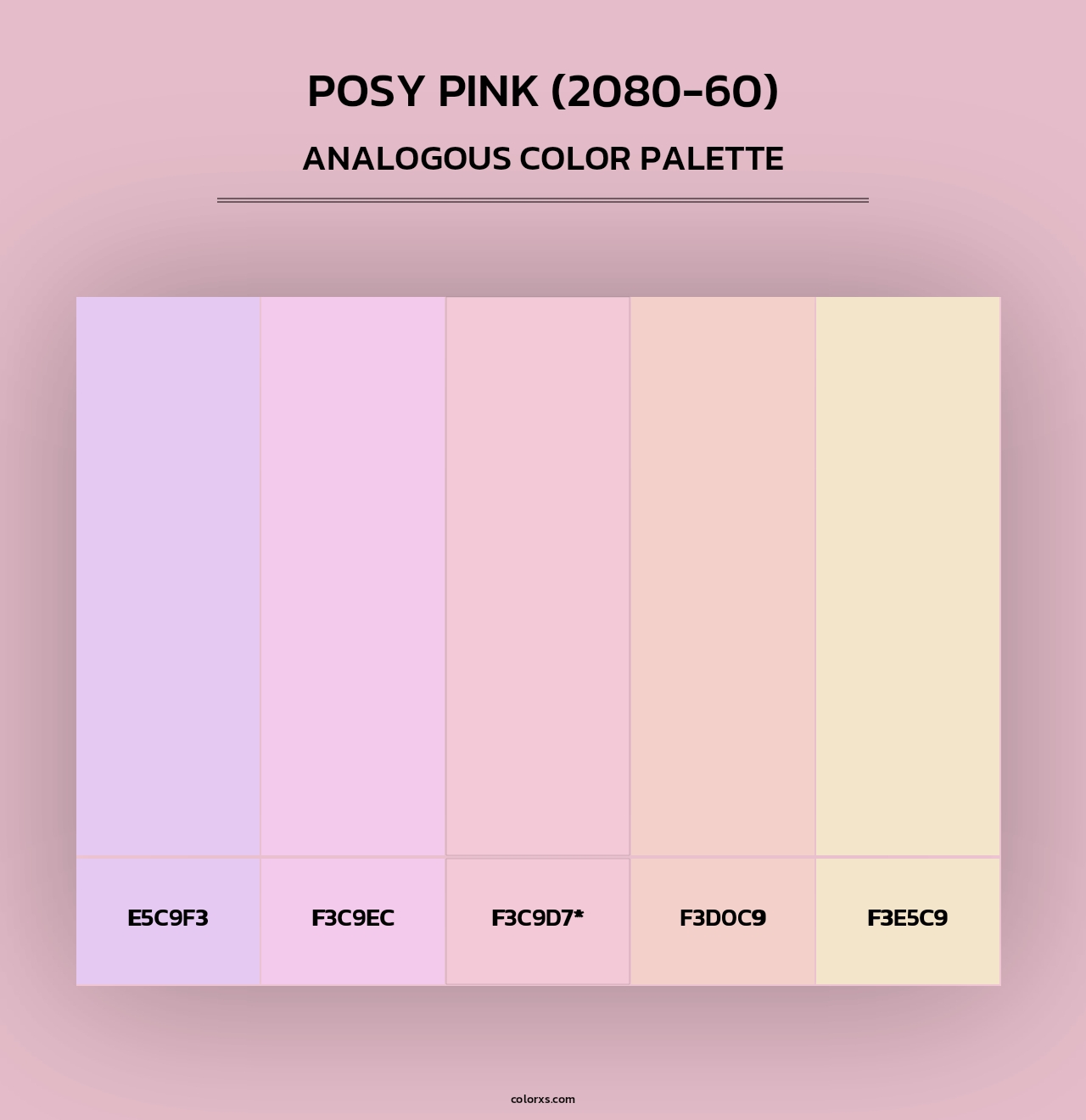 Posy Pink (2080-60) - Analogous Color Palette
