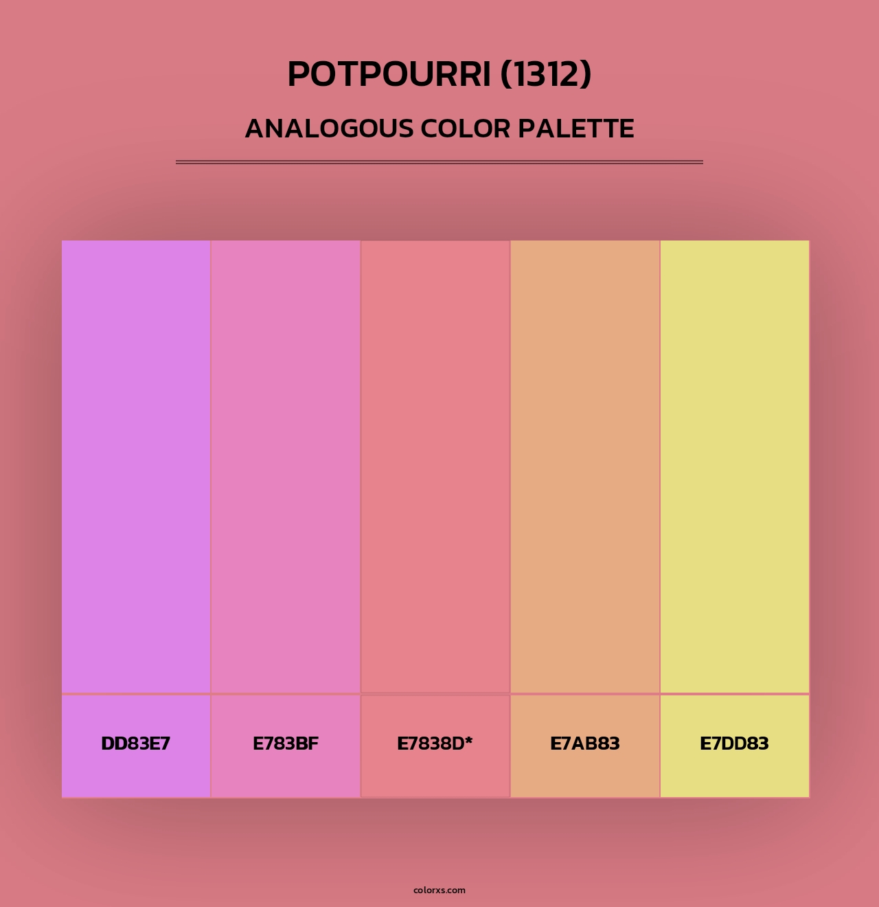 Potpourri (1312) - Analogous Color Palette